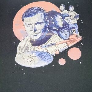 Gildan Black Graphic Tee with Space Design